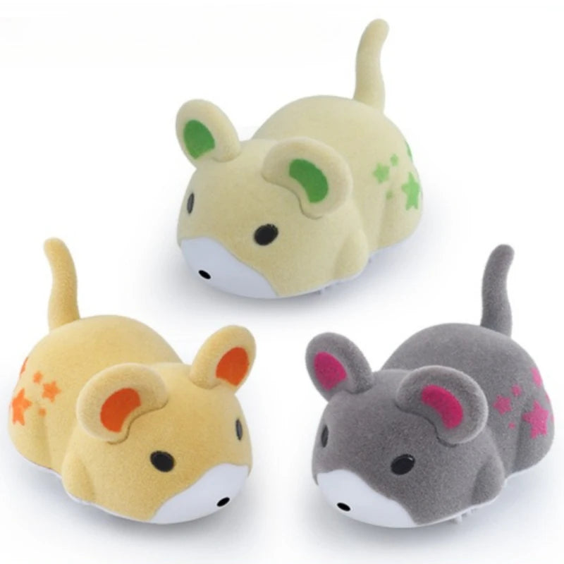Cat Mouse Interactive Plush Toys Smart Running Mouse Moving Electric Kitten Toys Auto Rechargeable Pet Cat Moving Mice Toy